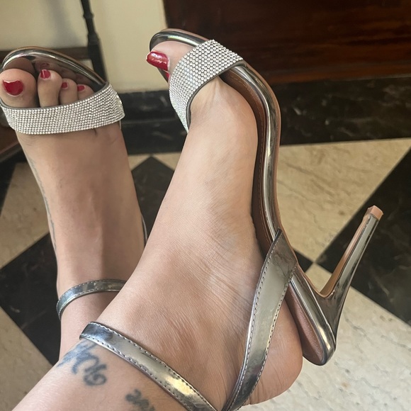 Steve Madden Ritter Embellished Stilettos with Ankle Strap - Picture 6 of 8